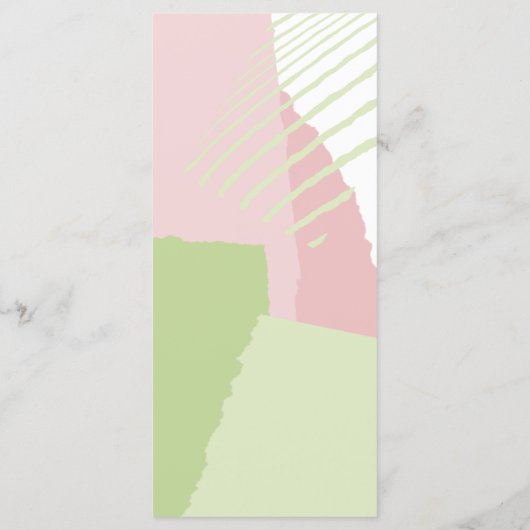 Farbblock-Hochzeitmenü Frühjahr-ID740 Menükarte (Rückseite)