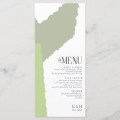 Farbblock-Hochzeitmenü Frühjahr-ID740 Menükarte (Vorderseite)