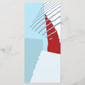 Farbblock Hochzeitmenü Winter ID740 Menükarte (Rückseite)