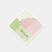 Farbblock Hochzeitsfeder-ID740 Serviette (Ecke)