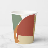 Farbblock Hochzeitskennziffer740 Pappbecher (Rückseite)