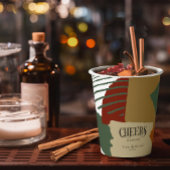 Farbblock Hochzeitskennziffer740 Pappbecher