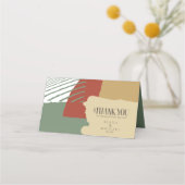 Farbblock Hochzeitstisch Herbst-ID740 Platzkarte (Rückseite)