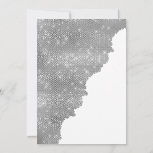 Farbblock-Hochzeitszange aus weißem Silber Einladung