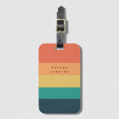 Farbblock Horizontal gestreift Farbeneinfarbiges M Gepäckanhänger (Vorderseite Vertikal)
