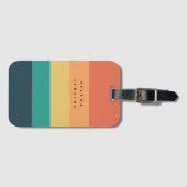 Farbblock Horizontal gestreift Farbeneinfarbiges M Gepäckanhänger (Vorderseite (Horizontal))
