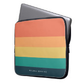 Farbblock Horizontal gestreift Farbeneinfarbiges M Laptopschutzhülle (Vorderseite Links)