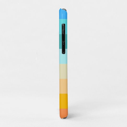 Farbblock Horizontal Streifen Pfirsichgrünes Monog Case-Mate iPhone Hülle (Hinten/Links)