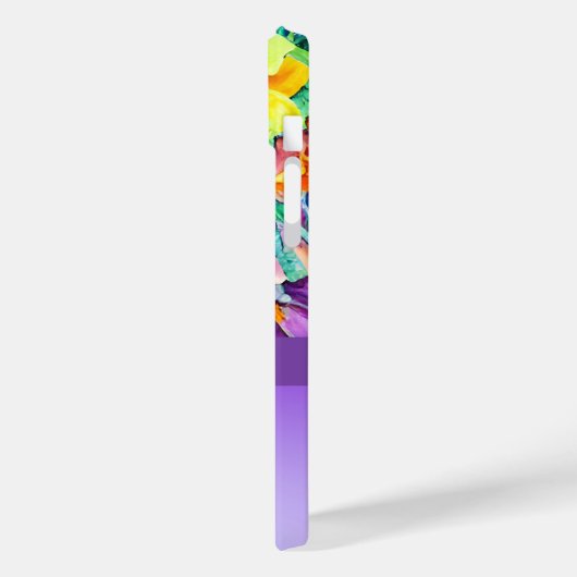 Farbblock Horizontale Blüte mit Namen farbig Case-Mate iPhone Hülle (Rückseite / Links)