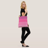 Farbblock Horizontale rosa Streifen Tasche (Am Model)