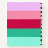 Farbblock Horizontaler Streifen Viva Magenta Frühj Notizblock (Rückseite)