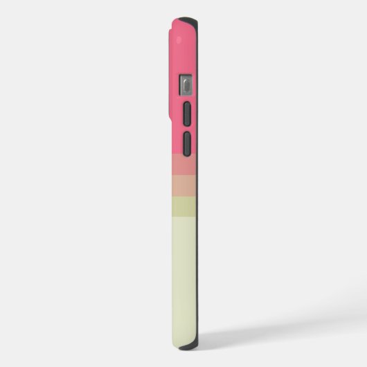 Farbblock in hellgelb-rosa Farbe je nach Bedarf iPhone Hülle (Linke Seite)