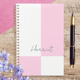 Farbblock in Rosa und Weiß, Pastellfarben Personal Planer