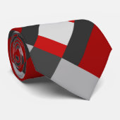 Farbblock in Rot und Grau Krawatte (Gerollt)