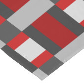 Farbblock in Rot und Grau Kurzer Tischläufer (Ecke)