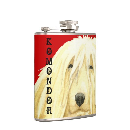 Farbblock Komondor Flachmann (Rechts)