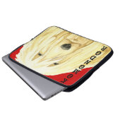 Farbblock Komondor Laptopschutzhülle (Vorne Knopf)