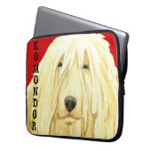 Farbblock Komondor Laptopschutzhülle (Vorderseite Links)
