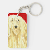 Farbblock Komondor Schlüsselanhänger (Rückseite)