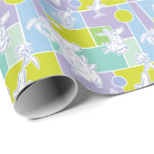 Farbblock Kuh und Hühnchen Geschenkpapier (Rolleneckpunkt)