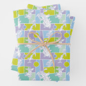 Farbblock Kuh und Hühnchen Geschenkpapier Set (Beispiel)