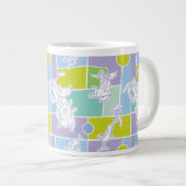 Farbblock Kuh und Hühnchen Jumbo-Tasse (Vorderseite Rechts)