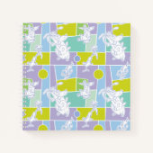 Farbblock Kuh und Hühnchen Notizblock (Vorderseite)