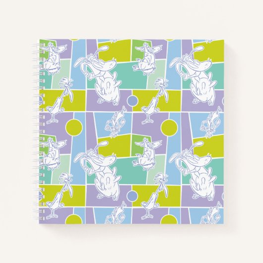 Farbblock Kuh und Hühnchen Notizblock (Vorderseite)