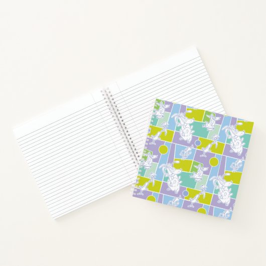 Farbblock Kuh und Hühnchen Notizblock (Innenseite)