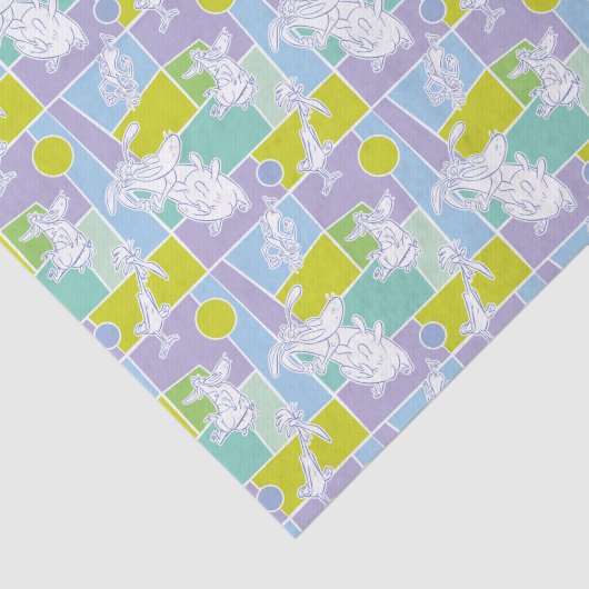 Farbblock Kuh und Hühnchen Seidenpapier (Ausschnitt)