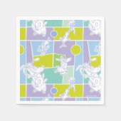 Farbblock Kuh und Hühnchen Serviette (Vorderseite)