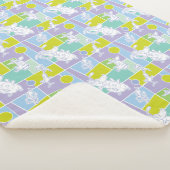 Farbblock Kuh und Hühnchen Sherpadecke (3/4)