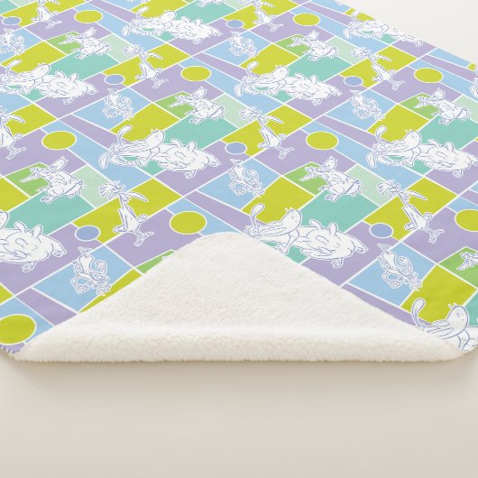 Farbblock Kuh und Hühnchen Sherpadecke (3/4)