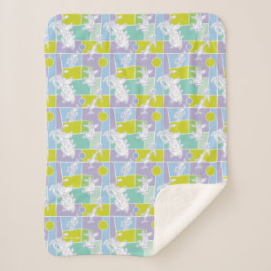 Farbblock Kuh und Hühnchen Sherpadecke