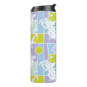 Farbblock Kuh und Hühnchen Thermosbecher (Nach links gedreht)