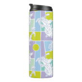 Farbblock Kuh und Hühnchen Thermosbecher (Nach rechts gedreht)