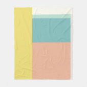 Farbblock Kunst in Retro Beach Pastellfarben Fleecedecke (Vorderseite)