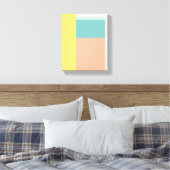 Farbblock Kunst in Retro Beach Pastellfarben Leinwanddruck (Insitu (Schlafzimmer))