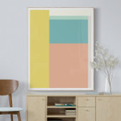 Farbblock Kunst in Retro Beach Pastellfarben Poster