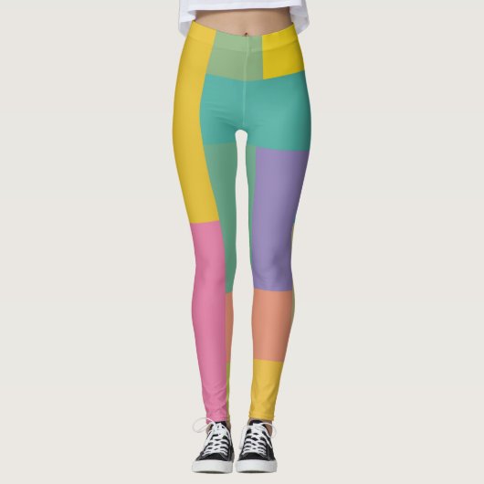 Farbblock Leggings (Vorderseite)