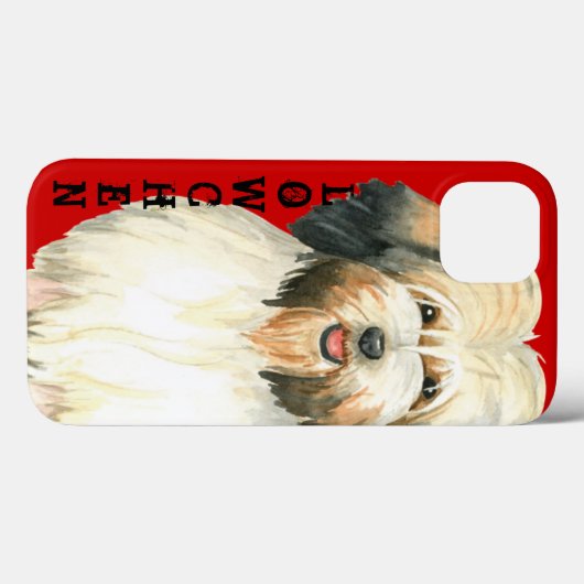 Farbblock Lowchen Case-Mate iPhone Hülle (Rückseite (Horizontal))