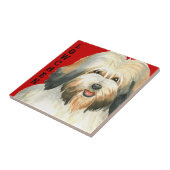 Farbblock Lowchen Fliese (Seite)