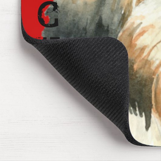 Farbblock Lowchen Mousepad (Ecke)