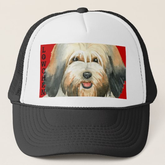 Farbblock Lowchen Truckerkappe (Vorderseite)