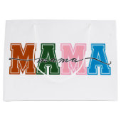 Farbblock MAMA Geschenktasche - Doppelseitig & fab Große Geschenktüte (Vorderseite)