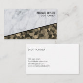 Farbblock Marmor und Dreieck Visitenkarte (Vorne/Hinten)