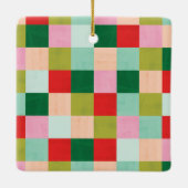 Farbblock Merry & Bright Keramikornament (Rückseite)