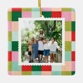 Farbblock Merry & Bright Keramikornament