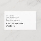 Farbblock | Metallrivets | Gold Silk Visitenkarte (Rückseite)