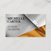 Farbblock | Metallrivets | Gold Silk Visitenkarte (Vorderseite)